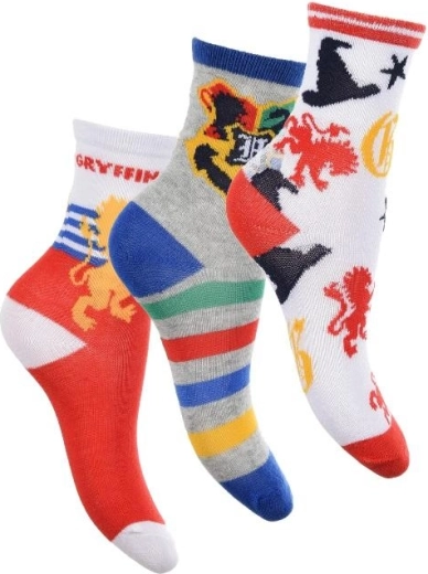 Sæt med 3 par Harry Potter Gryffindor-sokker