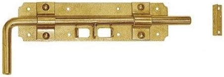 Skydelås 240 × 60 × 2 mm, gulforzinket