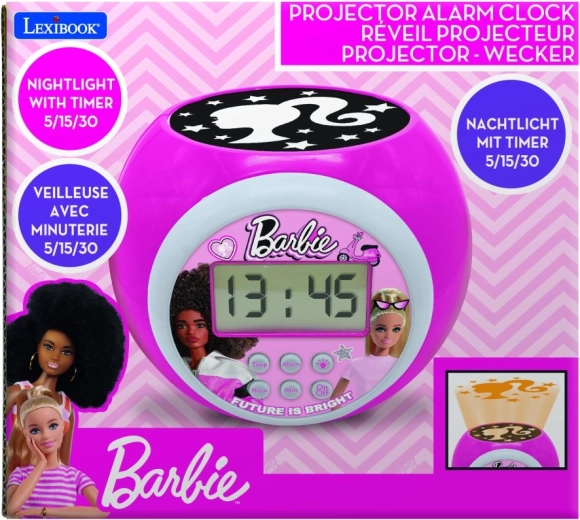Børnevækkeur med projektor Barbie