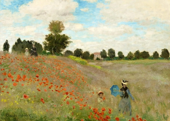 Puslespil Claude Monet: Valmue mark 1000 brikker