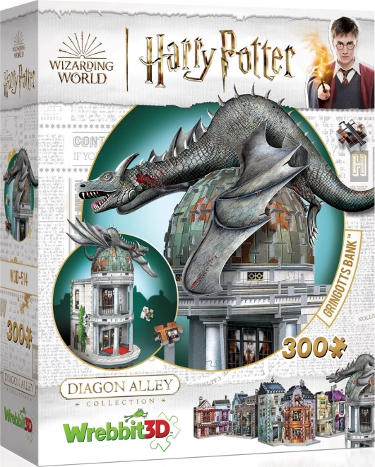 3D puslespil WREBBIT Harry Potter: Gringotts Bank 300 brikker