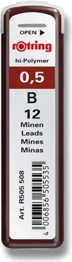 Reserveblyanter til mekanisk blyant 0,5 mm, 12 stk.