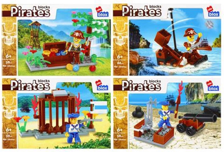 Byggesæt pirater – 4 varianter