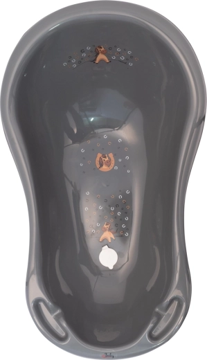 Maltex babybadekar med prop Minimal hest 84 cm steel grey