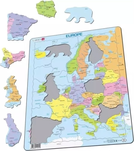 Larsen politisk kort over Europa