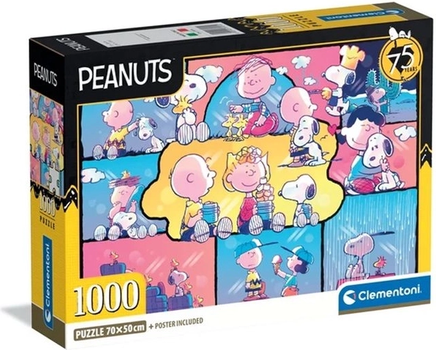 Clementoni kompakt puslespil 1000 brikker Peanuts
