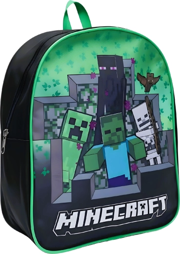 Børne-rygsæk Minecraft med motiv af Creeper, Zombie, Enderman og Skeleton