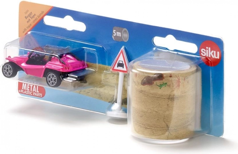 Siku buggy med tape – lyserød strandmodel til kreativ leg