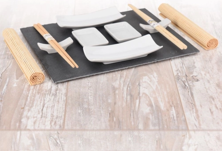 Premiummaterialer: porcelæn, bambus, sten