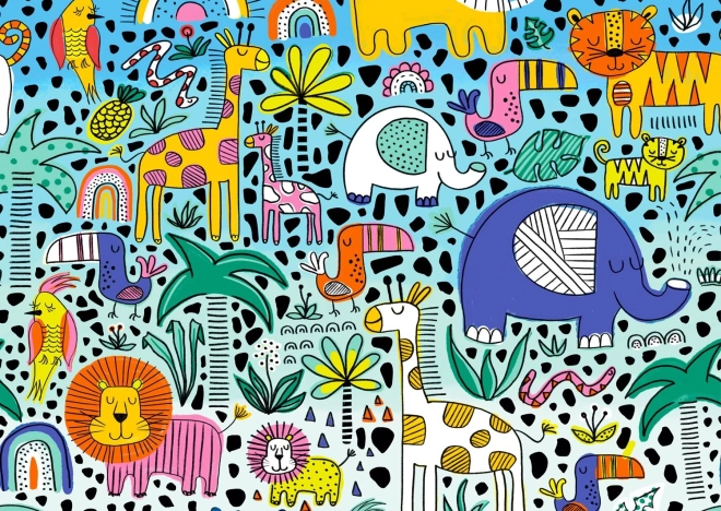 ENJOY puslespil 1000 brikker – doodle safari