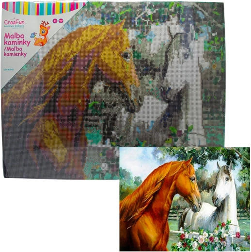 Diamantmaling heste 40 × 50 cm