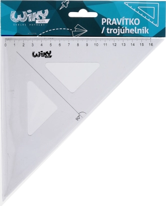Gennemsigtig tegnetrekant 15 cm