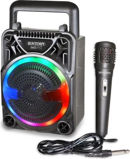 Bontempi trådløs højttaler med mikrofon og RGB-belysning