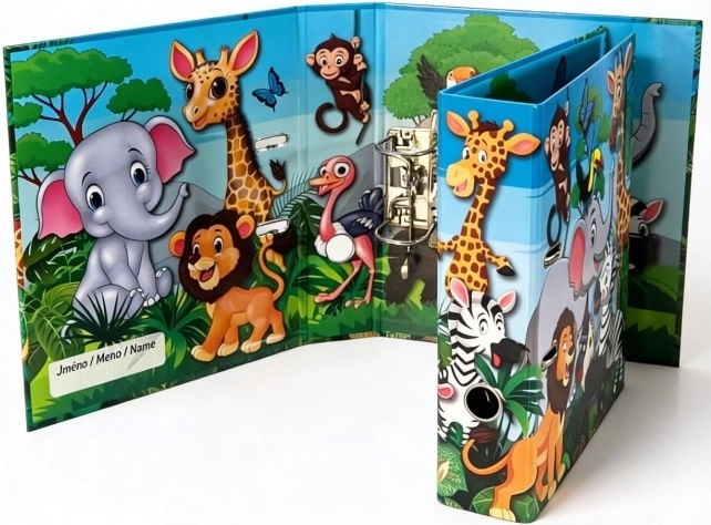 Designet ringbind A4 7,5 cm ZOO