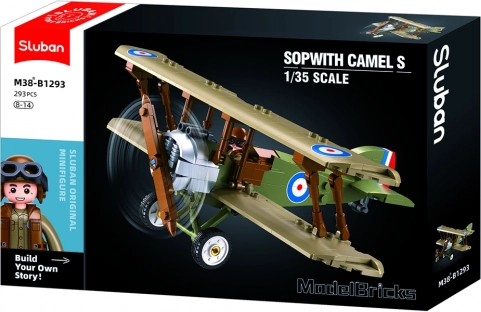 Sopwith-dobbeltdækker byggesæt - Model Bricks