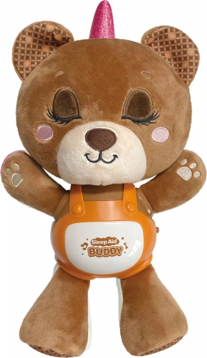Sovetøj bamse med melodier og lys 29 cm