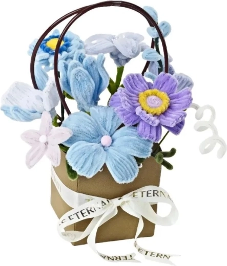 Kreativt DIY-sæt til børn til at lave en blomsterbuket