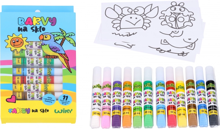 Glasfarver sæt 11+1 10 ml