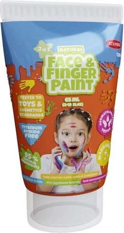 Boti Natural orange farve til fingermaling og ansigtsmaling 65 ml