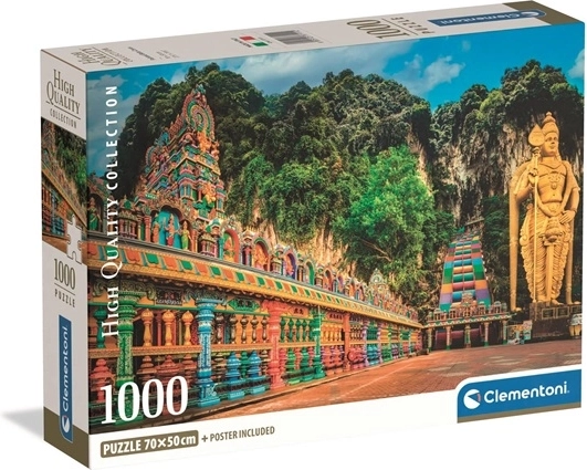 Clementoni puslespil 1000 brikker compact – malet Batu Caves