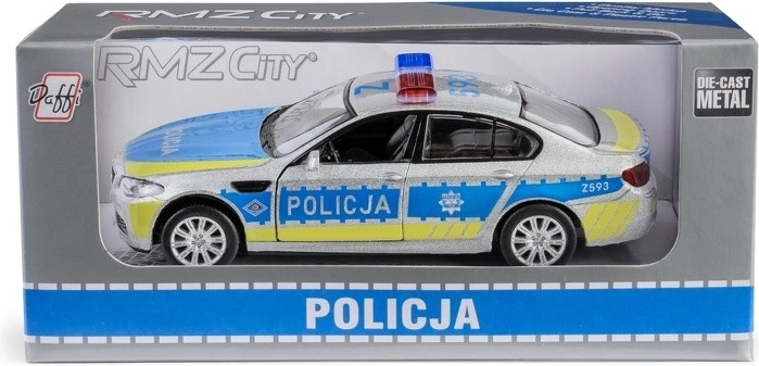 BMW M5 politibilmodel 1:32 med pull-back-funktion