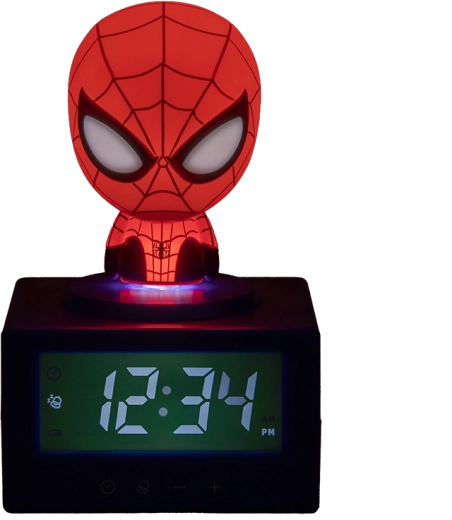 Natlys i form af Spider-Mans hoved
