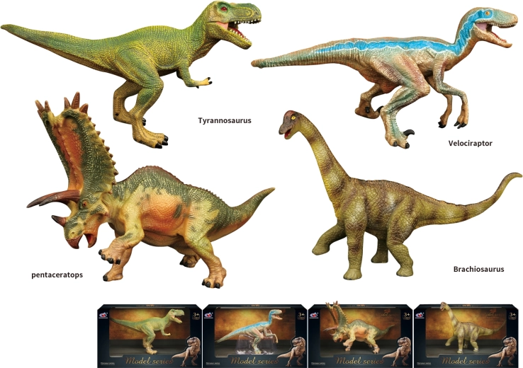Dinosaurverden dinosaurfigurer 4 slags