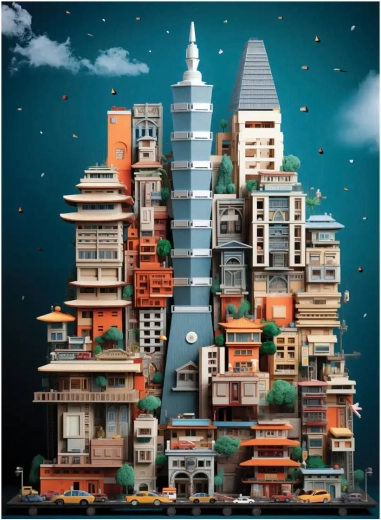 Puslespil Taipei 1000 brikker