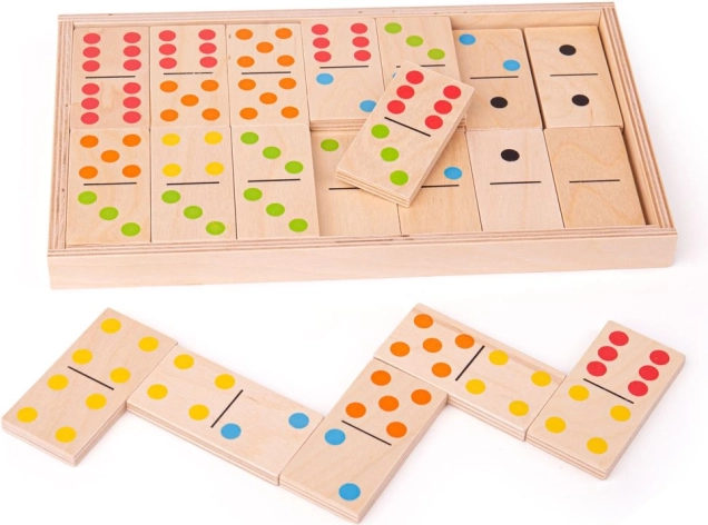 Stort trædomino Bigjigs Toys
