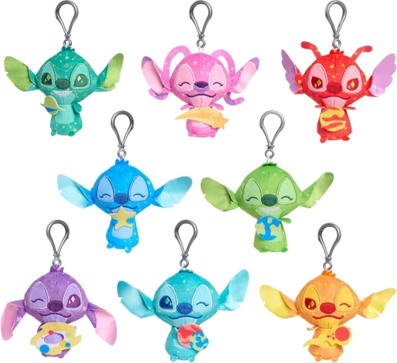 Disney nøglering med Stitch – plysbamse clip-on (mix)