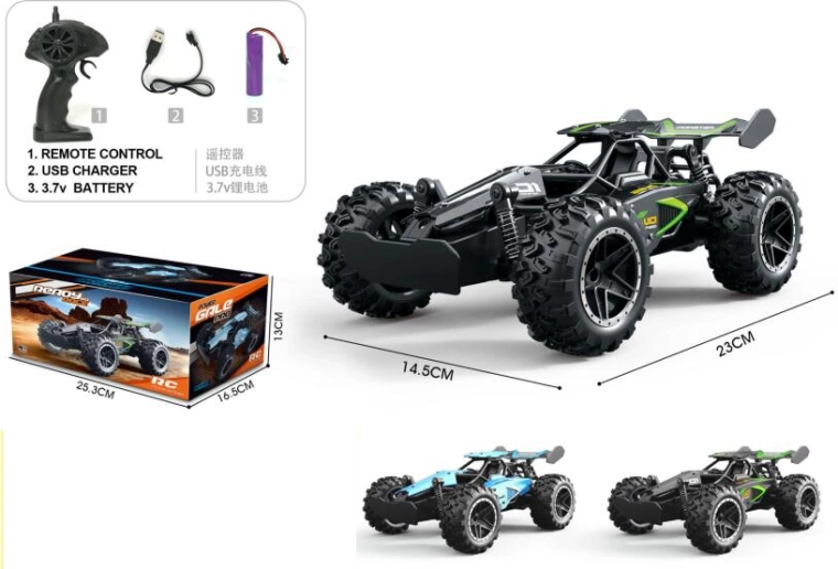 RC-bil Monster 1:18 med USB-opladning og batteri