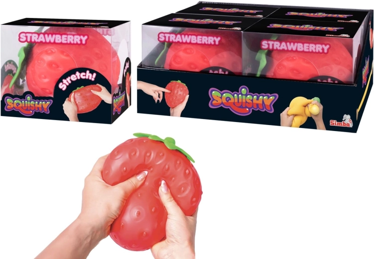 Squishy-jordbær 15 cm