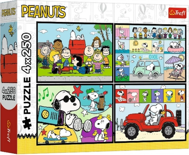 Peanuts-puslespil – Pistacienødde-eventyr 4×250 brikker