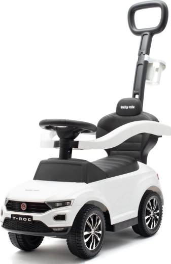 Baby Mix skubbebil med styrestang VOLKSWAGEN T-ROC hvid