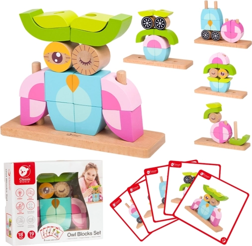 Kreative 3D træklodser – ugle CLASSIC WORLD