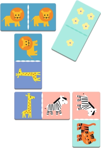 Farverigt domino for nem matchning