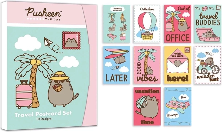 Sæt postkort Pusheen
