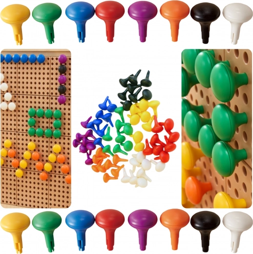 Masterkidz jumbo knopper til STEM-tavle, 64 stk – 8 farver