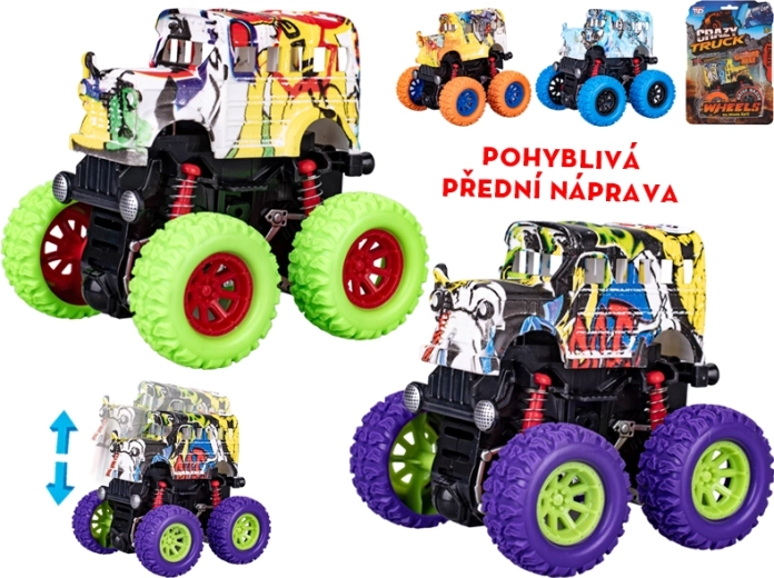Crazy Truck bus med friktionsmotor 9 cm