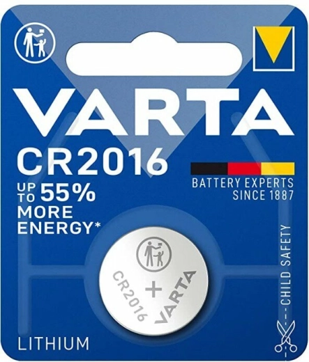 Knapcellebatteri Varta CR2016, 3 V