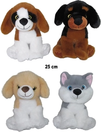 Plys-hund 25 cm (tilfældigt motiv)