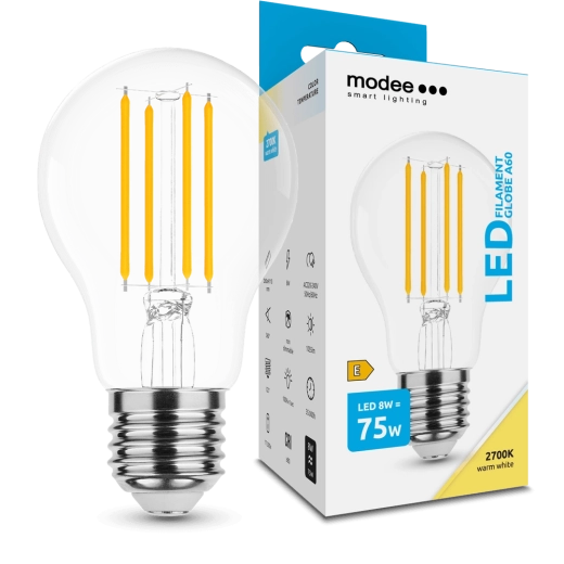 Modee Smart Lighting LED glødepære Globe E27 8 W varm hvid