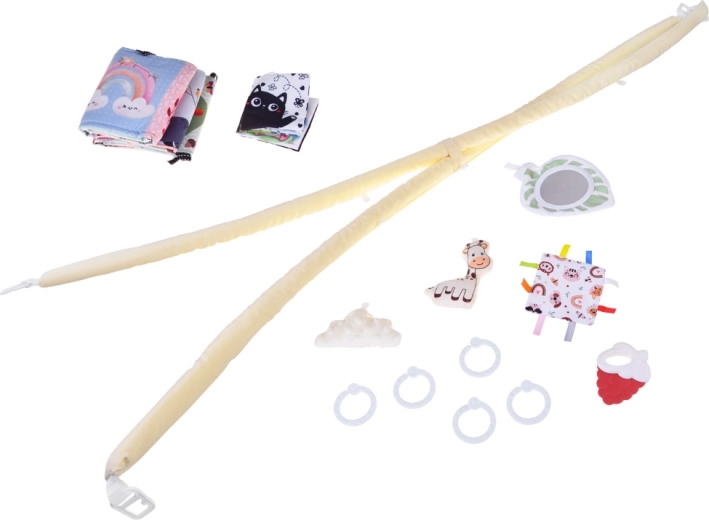 Rig sensorisk pakke: spejl, bidering, knitrelegetøj og bog