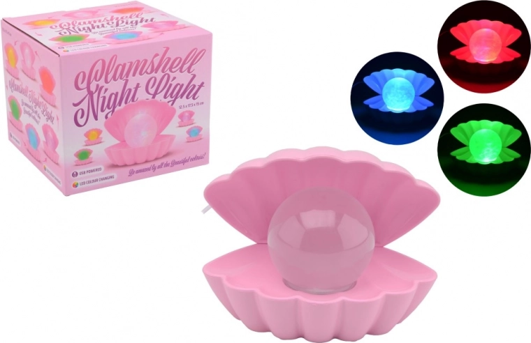 Muslingelampe med perle skiftende farver