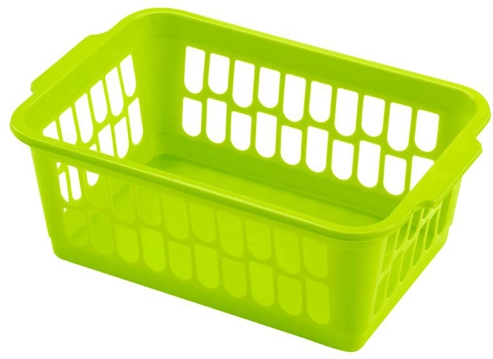 Plastikkurv 30 × 20 × 11 cm mix af farver