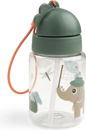 Done by Deer drikkedunk med sugerør Tiny trails grøn 280 ml