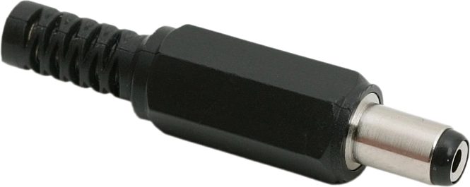 DC-stik 5,5 × 2,1 mm med knækbeskyttelse