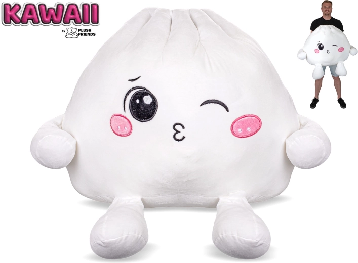 Plush Friends Kawaii blinkende plysbamse Bao-dumpling 60 cm - 1 stk.