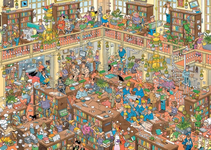 Jumbo puslespil Jan van Haasteren Bibliotek XL 500 brikker