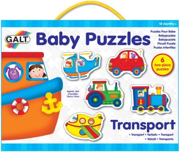 Galt baby-puslespil transport 6x2 brikker